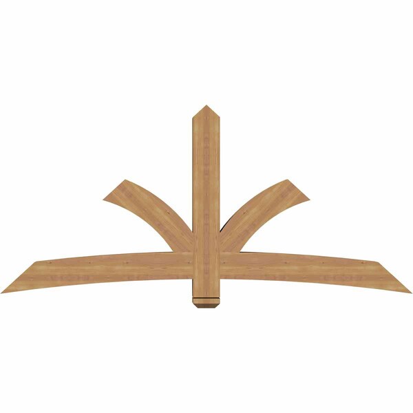 Ekena Millwork Davenport Timber Gable Bracket, Western Red Cedar, 84"W x 38"H x 5 1/2"D x 5 1/2"F, 11/12 Pitch GBW084X38X0606DAV00SWR - main